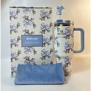 The Stanley LoveShackFancy Holiday Quencher 40 Ounce Rosa Beaux Blue - BRAND NEW